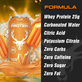 Bucked Up Lightly Carbonated Protein Soda | 25g Whey Isolate - Zero Sugar, Low Calorie, Caffeine Free, Clean Drink | Sparkling Protein Soda - 12 Pack
