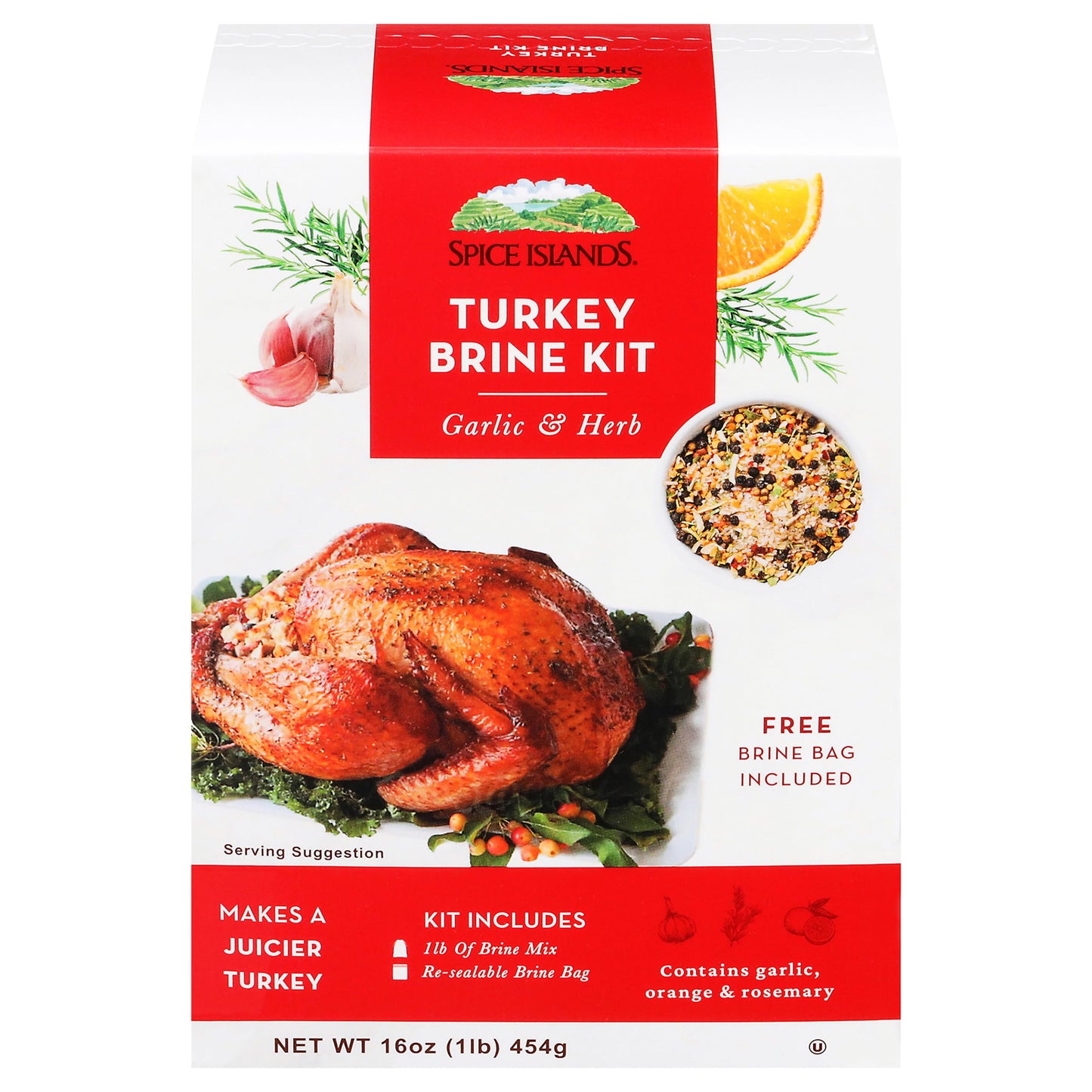 Spice Islands Garlic & Herb Turkey Brine Kit, 16 Ounce