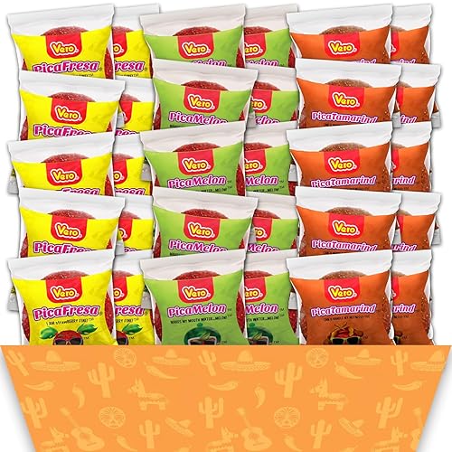 Vero Pica Goma Mexican Candy Variety Pack - 150 Count Assorted Mix - PicaFresa Strawberry, PicaTamarind Tamarind & PicaMelon Watermelon Flavors