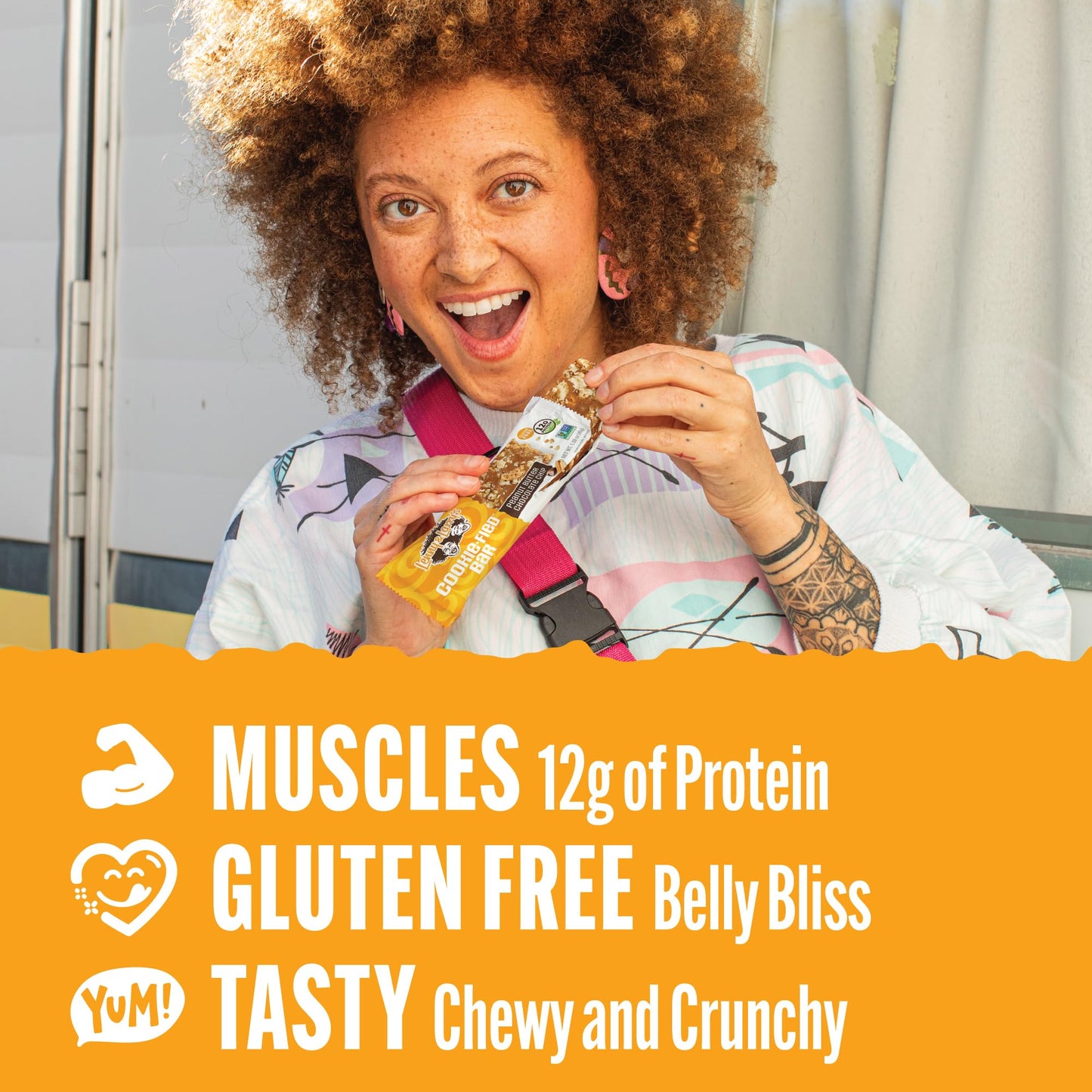 Lenny & Larry's Cookie-fied Protein Bar - Peanut Butter Chocolate Chip Vegan 9x45g - Healthy Snacks with 12g Plant Protein & 5g Fiber - Gluten Free