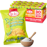 LULU Plantain Chips - Lightly Salted, 30 Individual Bags (2.5 Oz Each) - Crunchy, Delicious, Kosher, Gluten-Free Healthy Snacks - No Preservatives or