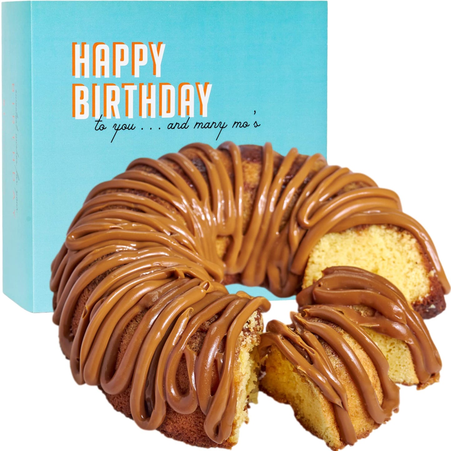 Mo's Bundt Cakes - Happy Birthday Cake, Fresh Dulce de Leche Bundt Cake Delivered To Your Door - Birthday Gift For Men, Women, Dad, Mom, Husband