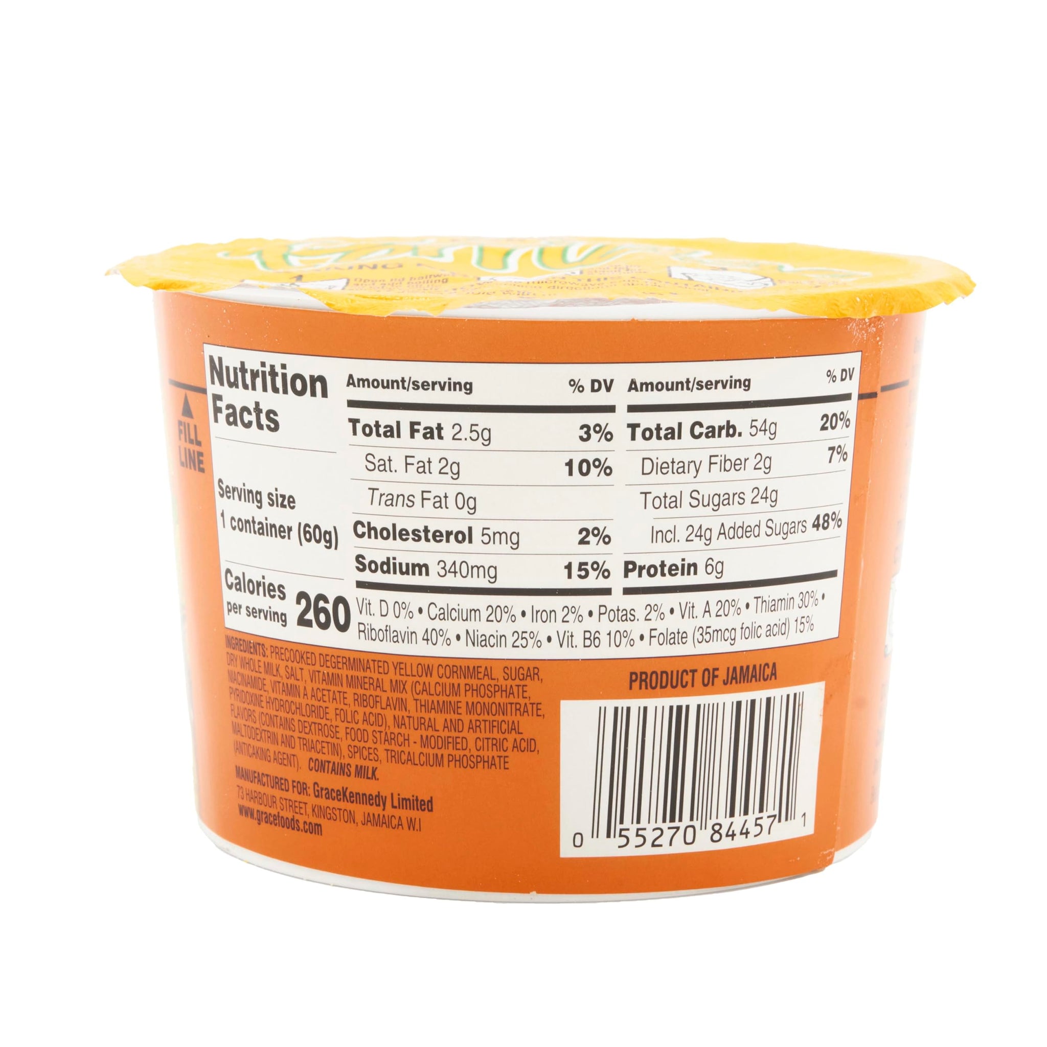 Grace Instant Cornmeal Porridge 2.1oz - 6 Pack