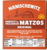 Manischewitz Passover Matzo (5x1lb Boxes) The Original Manischewitz Passover Matzo | Two Ingredients only - Flour and Water - 18 Min Matzo | Unsalted
