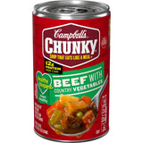 Campbell’s Chunky Healthy Request Soup, Beef Soup with Country Vegetables, 18.8 Oz Can