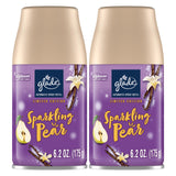 Glade Automatic Spray Refill, Air Freshener for Home and Bathroom, Sparkling Pear, 6.2 Oz, 2 Count