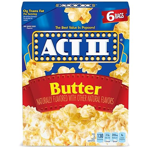 Act II Butter Microwave Popcorn, 2.75 oz., 6-Count Bags