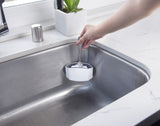 Sophisti-Clean Cutlery Cleaner Brush, Suctioned in-Sink Silverware Scrubber, Non-Scratch Bristles, Easily Clean Utensils and Sharp Knives, Convenient