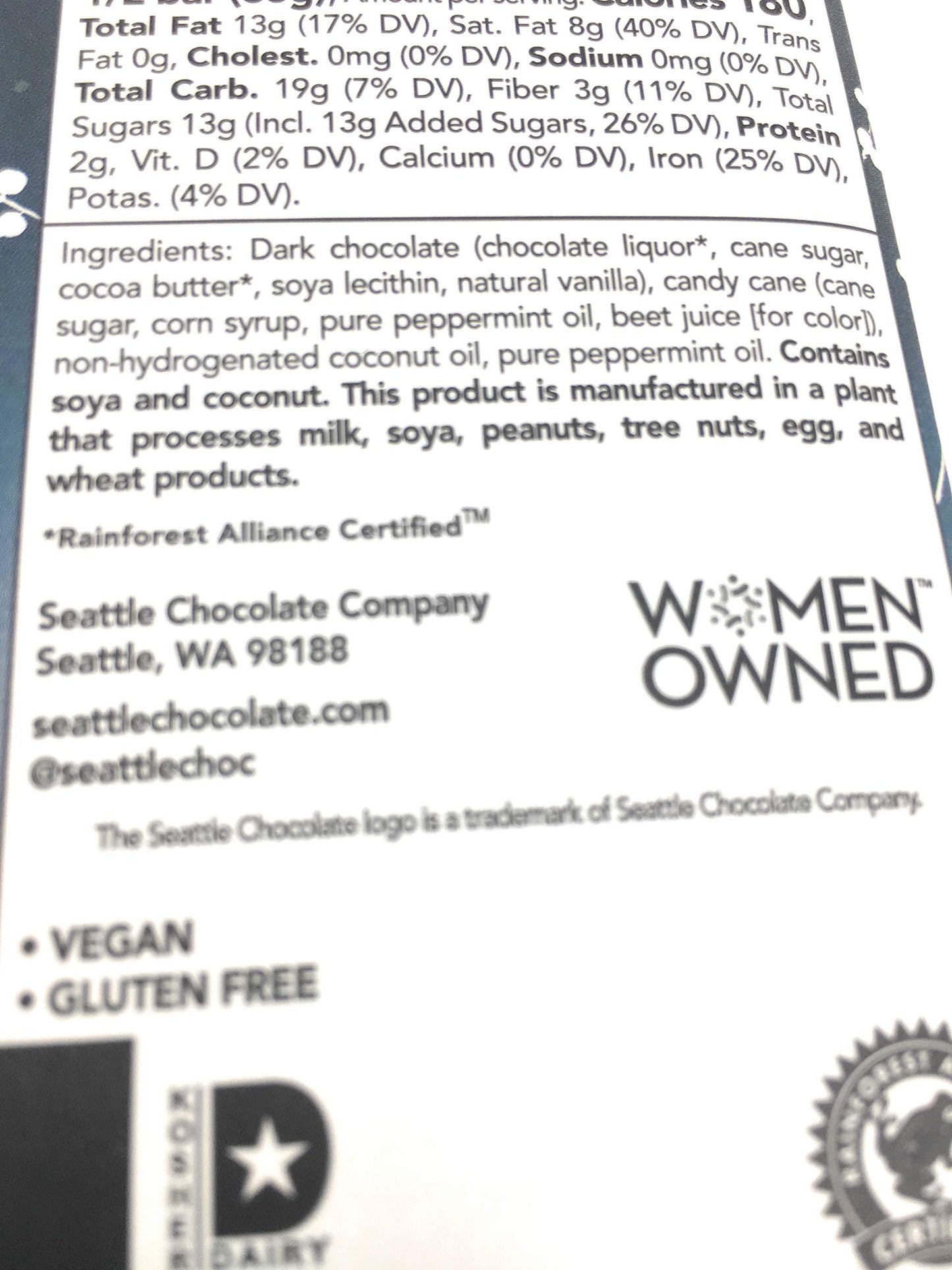 Seattle Chocolates Candy Cane Crunch Bar, 2.5 OZ