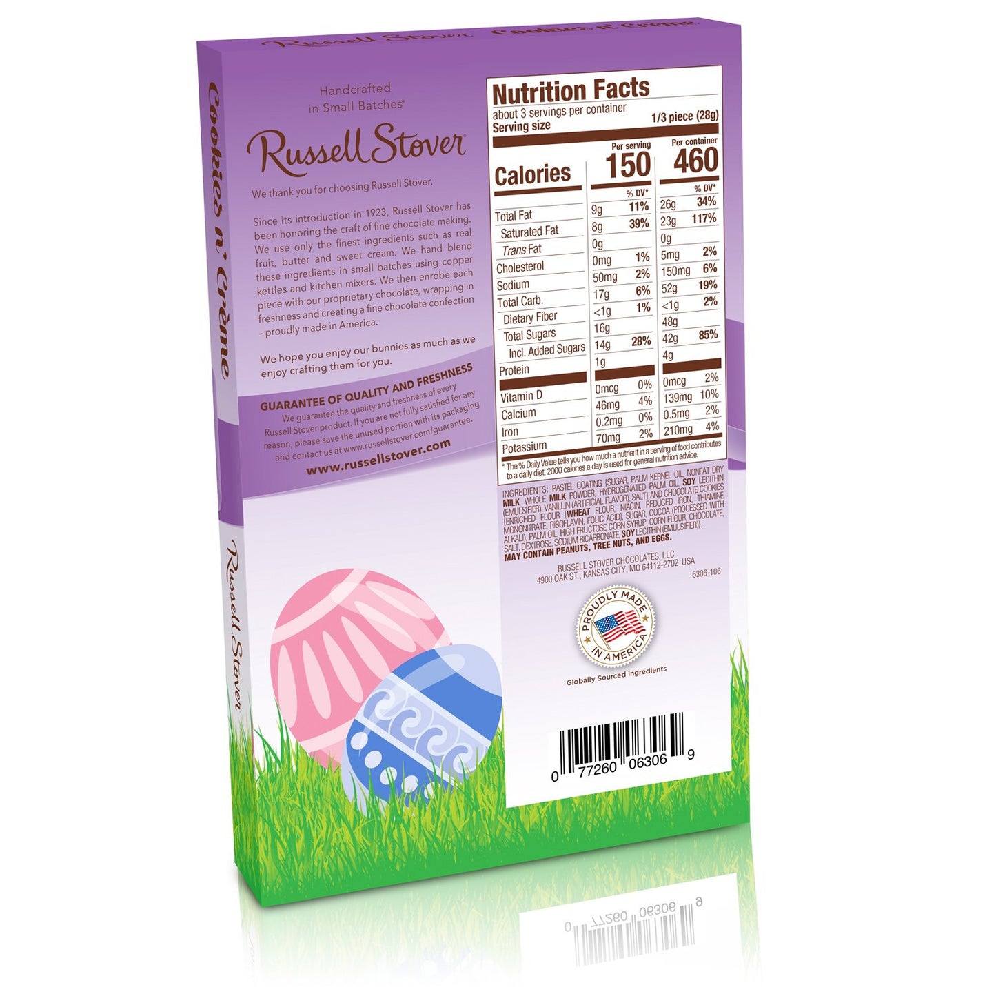Russell Stover Cookies N Cream Easter Rabbit, 3 oz.