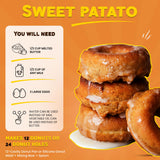 West Food Brands Gluten Free Sweet Potato Donut Mix - Soy Free & Kosher, No Artificial Sweeteners, Allergen Free - Sweet Potatoes Vegan Doughnut Mix with Essential Nutrients (1 Pack, 12 Donuts)