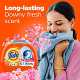 Tide PODS Laundry Detergent Soap with Downy 4-in-1 Stain Remover Freshness Softness Detergent pacs, April Fresh Scent, 57 Count