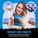 Gustaf's Salted Dutch Licorice Coins - 5.2oz Bag - Salted Black Licorice Coins - Dutch Candy from Netherlands - Salty Black Liquorice Treats