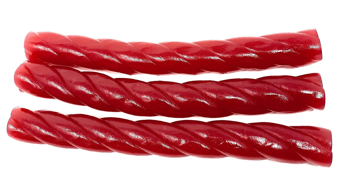 Scandi Candy, Swedish Raspberry Licorice Mega Sticks (Big Hallonskruv Mega) (3 Lbs)