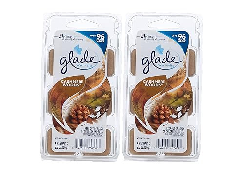 (2 Pack) Glade Limited Edition - Cashmere Woods - Wax Melts, 6 each