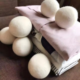 6 Pack Felt Dryer Balls - Wool Dryer Balls for Reducing Drying Time, Eliminating Static & Wrinkles, Removing Lint, Pet Hair, Odors - Reusable Cat Toy