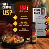 Papa Jacks Maple Bourbon Marinade, 13oz - Marinates in Minutes, Low Sodium Beef Marinade Sauce for Grilling, Roasting, Pan-Searing (2 Pack, Maple