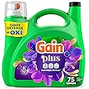 Gain Plus Liquid Laundry Detergent, Cleaner, Fresher, Now with Oxi, Moonlight Breeze Scent, 99 fl oz, 75 Loads