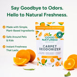 Good Natured Brand | Carpet Deodorizer & Freshener Powder | 31 oz Pet Odor Eliminator for Strong Odor & Pet Urine | Fresh Natural Sweet Orange Scent |
