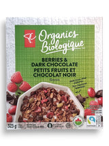 President's Choice Organics Berries & Dark Chocolate Granola, 325g/11.3 oz. Box