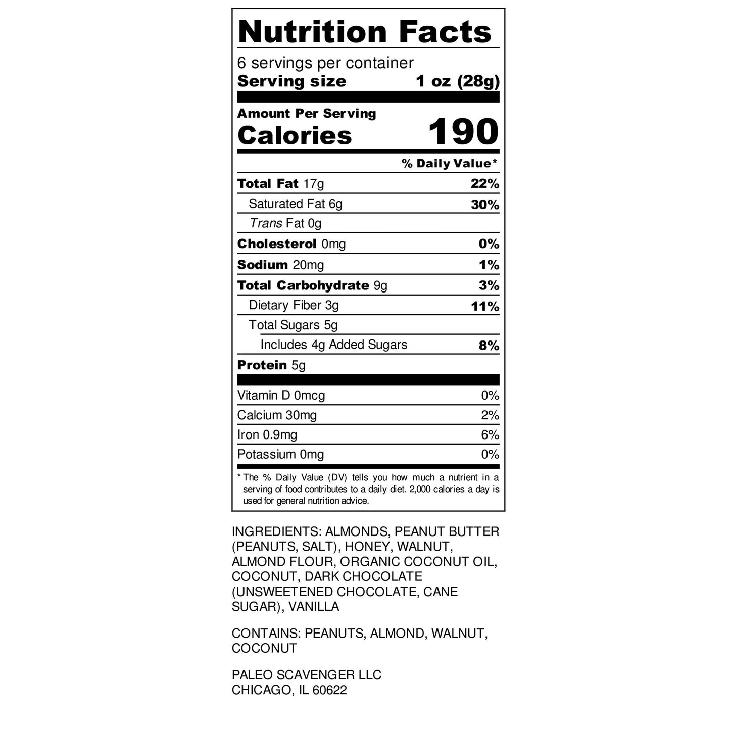 Dark Chocolate Peanut Butter Grain Free Granola by Within/Without | Certified Paleo and Keto Diet Friendly Chewy Granola | Naturally Gluten Free Low