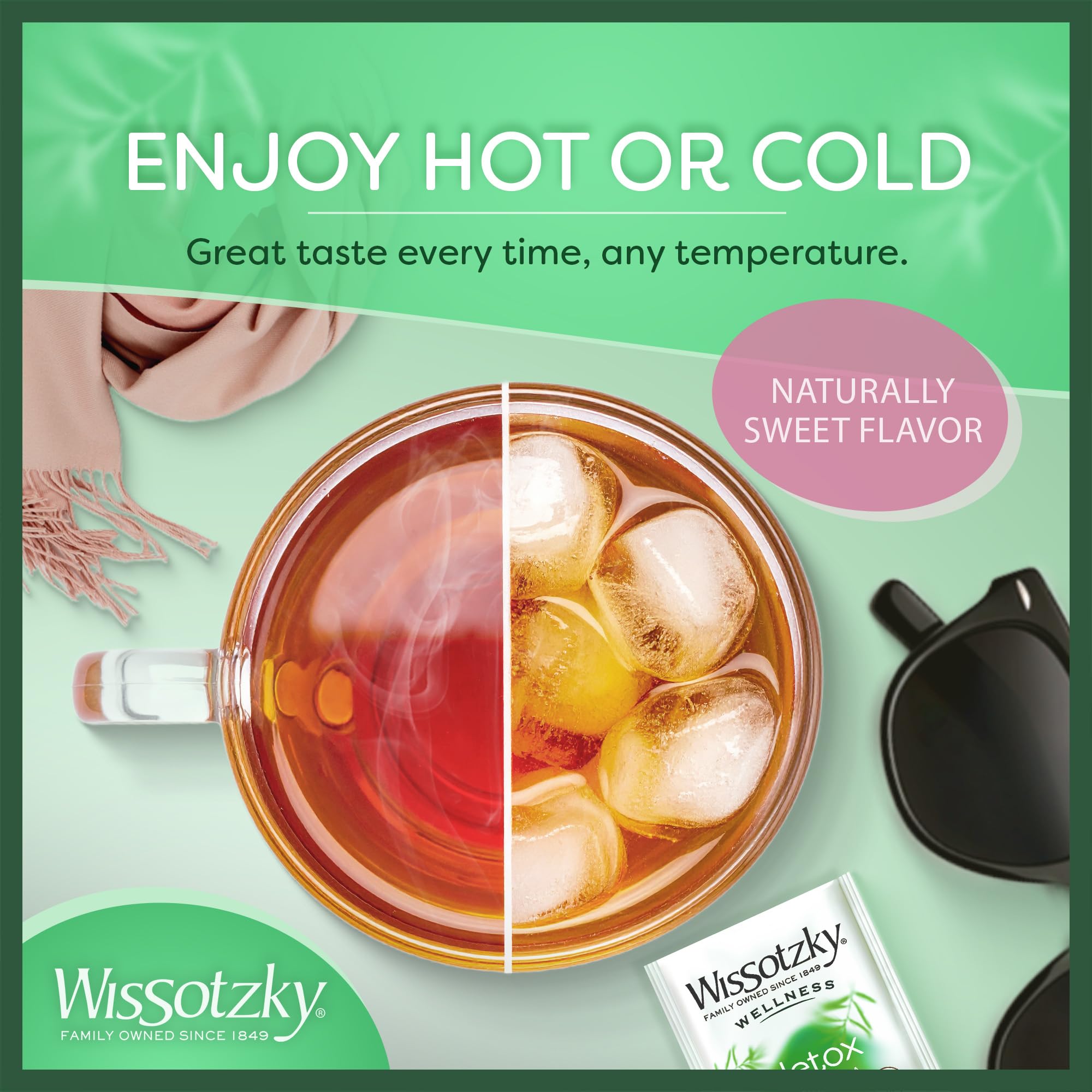 Wissotzky Wellness Detox Herbal Tea, (3 Pack - 60 Tea Bags) | Caffeine Free | Natural Cleansing Support | With Peppermint, Nettle, Dandelion