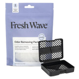 Fresh Wave Lavender Odor Eliminating & Deodorizing Packs | Bag of 6 & Fresh Pod Case | Safer Odor Relief for Small Spaces | Natural Plant-Based Odor