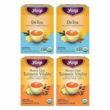 Yogi Tea DeTox and Wellness Variety Pack 4pk - 16 Bags per Pack (4 Pack) - Organic Herbal Cleansing Teas - Includes (2 Boxes Each) of Honey Chai
