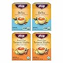 Yogi Tea DeTox and Wellness Variety Pack 4pk - 16 Bags per Pack (4 Pack) - Organic Herbal Cleansing Teas - Includes (2 Boxes Each) of Honey Chai