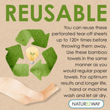 NatureZway Bamboo Perforated Towels Rayon Made from Bamboo, 25 Sheets