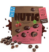 Nutic Dark Chocolate Covered Cranberries - 1LB, Luscious Treats for Snacking & Gifting, Tempting Chocolate-Engulfed Fruit for Holidays and Everyday