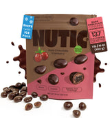 Nutic Dark Chocolate Covered Cranberries - 1LB, Luscious Treats for Snacking & Gifting, Tempting Chocolate-Engulfed Fruit for Holidays and Everyday