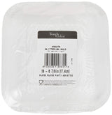 Creative Converting Touch of Color 18 Count Square Paper Lunch Plates, Glittering Gold