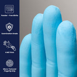 Adenna Miracle 4 mil Powder-Free Nitrile Exam Gloves, Medical Grade, Blue, X-Small, Box of 200