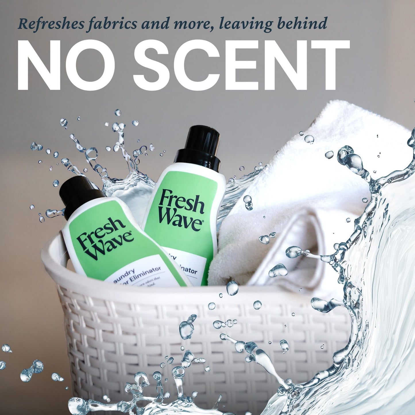 Fresh Wave Odor Removing Laundry Booster, 24 fl. Oz. | Laundry Scent Booster | Safer Odor Relief | Natural Plant-Based Odor Eliminator | Pet Bedding