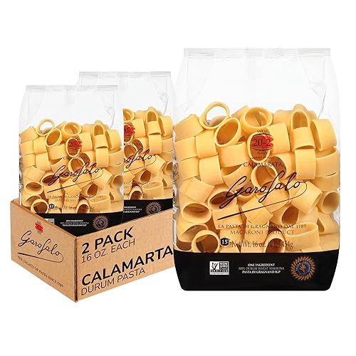 Garofalo - Premium Durum Wheat Semolina Calamarata Pasta, Italian Made, Bronze-Drawn, Al-Dente, One-Ingredient Pasta (2 pack)