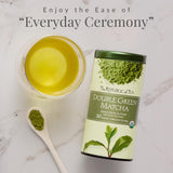 The Republic of Tea Organic Double Green Matcha, Individual Tea Bags with Japanese Matcha Tea Powder and Green Tea Leaves Blend, Natural Unbleached