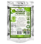Nutrigins Moringa Powder - 1 lb - Organic Moringa Oleifera - 100% Raw and Pure Moringa Leaf Powder - Great for Drinks, Tea, Smoothies & Recipes