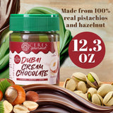 Pistachio Hazelnut Butter Spread for Dubai Chocolate -12.3 oz- Sweet Pistachio and Hazelnet Cream for, Desserts & Baking & Breakfast