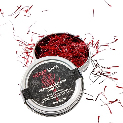 Heray Saffron, Premium Afghani Safron Threads (Super Negin Quality A+) Fresh Pure All Red Thread Zafron Spice for Bouillabaisse Risotto, Paella