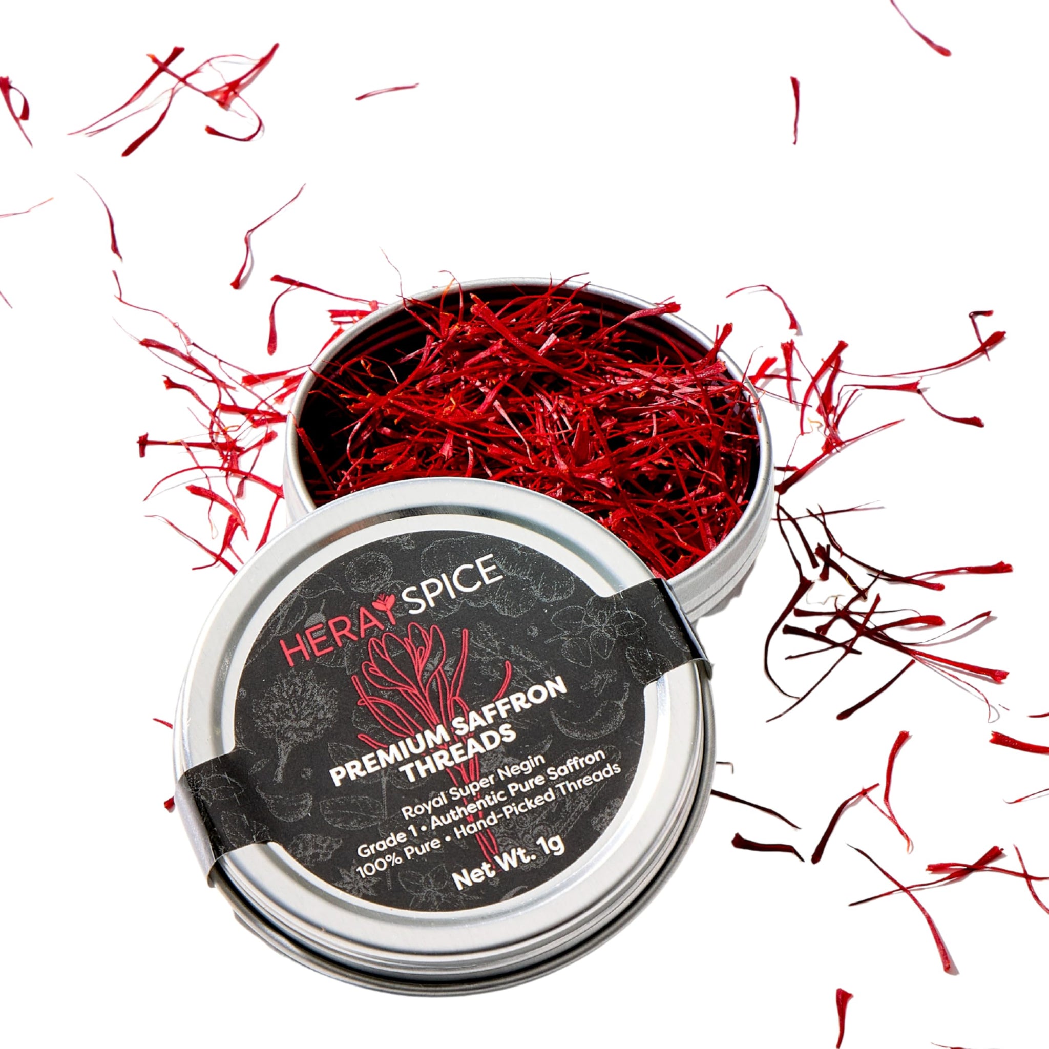 Heray Saffron, Premium Afghani Safron Threads (Super Negin Quality A+) Fresh Pure All Red Thread Zafron Spice for Bouillabaisse Risotto, Paella