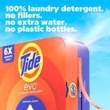 Tide evo Laundry Detergent Original Scent Works on 100% of Common Stains Concentrated Travel Detergent HE Compatible and Instant Dissolve Fights