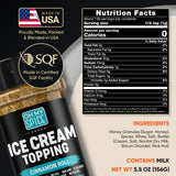 Ice Cream Topping Cinnamon Roll Mix - Gluten Free & Low Sodium Cinnamon and Sugar Flavor for Coffee Toppings. Cinammon Sugar Powder Seasoning
