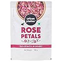 Urban Platter Dried Rose Petals | 3.53 Oz/100g | Edible Gulab Patti | Natural & Pure Aromatic Flower Petals | Used in Herbal Tea, Baking, Desserts