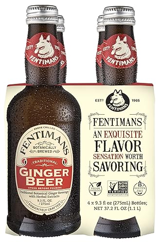 Fentimans Sparkling Ginger Beer - Ginger Ale, Ginger Beer Non Alcoholic, Craft Soda with Herbal Extracts & Natural Ingredients, Botanically Brewed