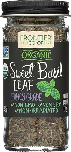 Frontier Organic Sweet Basil Spice - Leaf Flakes - 0.56 Ounces