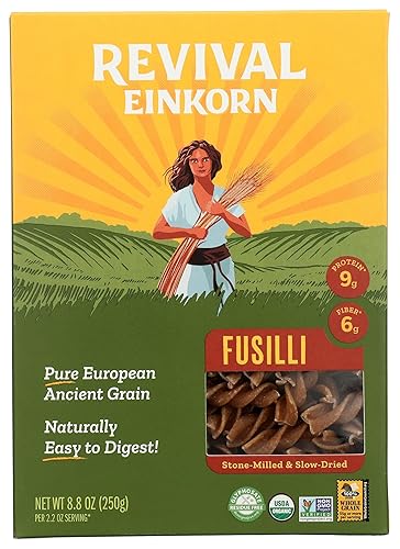 Revival Einkorn, Organic Pasta Fusilli, 8.8 Ounce