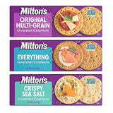 Milton's Craft Bakers Gourmet Crackers Variety Bundle (Multi-Grain, Everything, Crispy Sea Salt) - Non-GMO Project Verified, All Natural Ingredients