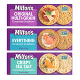 Milton's Craft Bakers Gourmet Crackers Variety Bundle (Multi-Grain, Everything, Crispy Sea Salt) - Non-GMO Project Verified, All Natural Ingredients