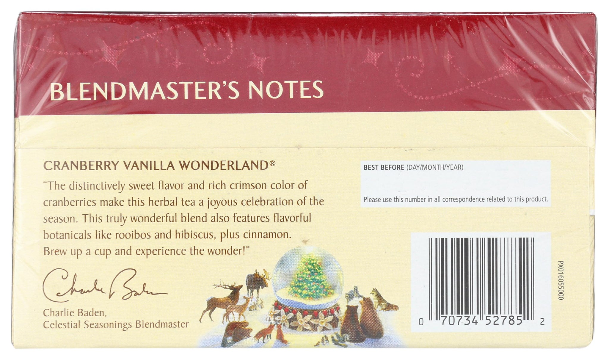 Celestial Seasonings Tea, Cranberry Vanilla Wonderland, 20 Count